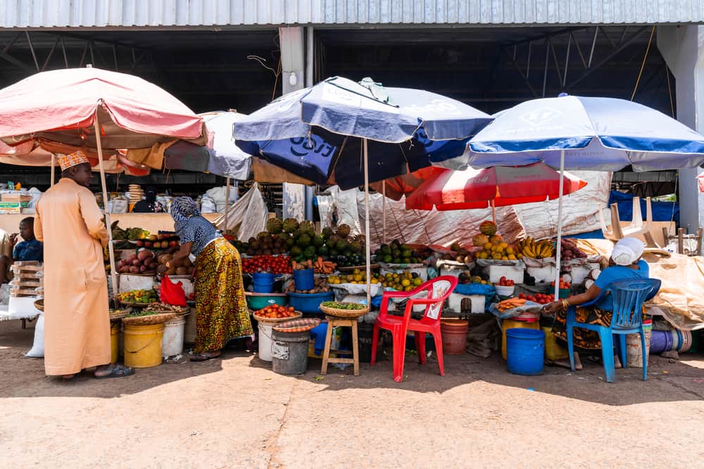 Local fruit and vegetable markets in Stone Town, Zanzibar