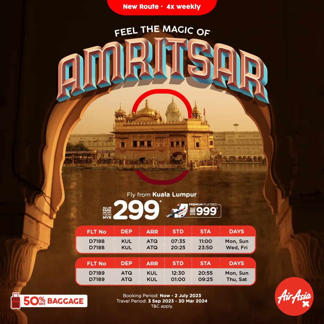 AirAsia X broadens India network with its return to Amritsar four times weekly